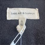 Thread & Supply Vegan Leather Womens Shacket Size L Shirt Jacket Classic Moto Black Size L Photo 4