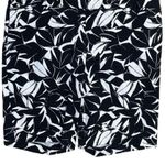 Mario Serrani Women's Bermuda Shorts Black White Floral Size 12 Mid Rise Photo 1