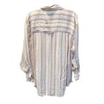 Gloria Vanderbilt G. Vanderbilt Striped Button Down‎ Womens 1X Lavender Pink Long Sleeve Casual Photo 5