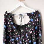 New For Love and Lemons Lexy Black Floral Long Sleeve Dress Size XS Photo 8