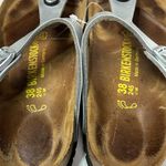 Birkenstock Gizeh Birko-Flor - Silver Metallic Sandals 38 Photo 3