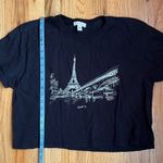 Topshop  Women’s Graphic Paris Tee Size 8-12 Photo 4