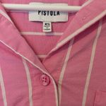 Pistola Sloane Top in Flamingo Stripe  Photo 2