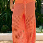 Free People #39 NWT  Carla Fauxchet Pants in Fresh Coral Photo 0