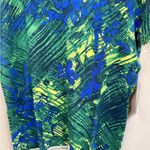 Kenar Blue Green Silk Blend Daphne Knit Top Sz L Multicolor Print Short Sleeve Photo 2