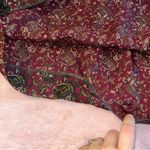 Nordstrom vintage burgundy paisley wool skirt 26” waist pockets *flawed Photo 10