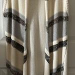 Chico's Chico’s Calvi Open Front Long Cream & Metallic Duster Vest Sweater Sz Med (1) Photo 11