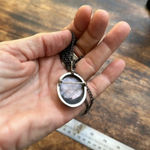 None Sterling silver and carved abalone shell Virgin Mary necklace or brooch pin Photo 5