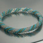 Sashka Blue / Gold / White Bracelet 8" Photo 0