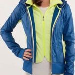 Lululemon - Uba Hoodie Jacket Blue Neon Yoga Workout Gym Fleece Photo 1