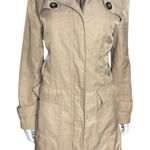 Kenneth Cole New York beige trench coat medium single-breasted full zip front Photo 0