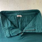 Faherty Uma High Rise Kick Crop Wide Leg Flare Cotton Pants Dark Green Size 27 Photo 2
