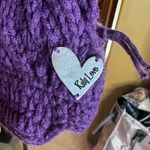 Ruby Love Purple Knit Beanie with Pom Photo 1