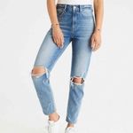 American Eagle American‎ Eagle Light Wash Distressed Highest Rise Mom Jeans Photo 1