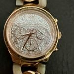 Michael Kors Gold chronograph rhinestone face Chain Link Watch Photo 1