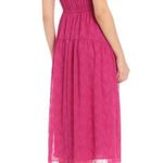 Maggy London Halter Neck Dress Clip Dot Maxi Fuchsia Red Size 12 New w/Tag Photo 4