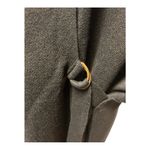 Loft  buckle front tie black poncho sweater M/L NEW Photo 4