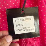 Cliche Bright Pink Ground White Dot Top Women’s Med Elastic Waist/Wrists Tie Photo 5