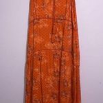 Sundance Maxi Dress Womens Small Red Floral Tiered Boho Casual Resort Vacation Photo 0