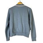 Listicle Cropped Cardigan Sweater Womens S Blue Pearl Rhinestone Old Money Photo 3