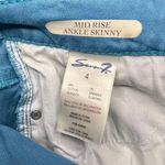 Seven7  Jeans Blue Mid Rise Ankle Skinny Jeans Frayed Hem Size 4 Photo 1