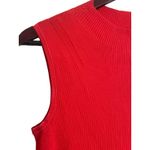 Talbots Women Ribbed Top MP Coral Crew Neck Sleeveless Drop Waist Layering Cozy Photo 4