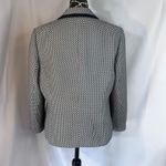 Kasper Separates Black White Abstract Geometric Single Breasted Blazer Size 14 Photo 4