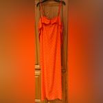 Urban Outfitters ‎ Outfitters Ooh La La Orange Red Rouge Side-Slit Romper Overlay Maxi Dress Photo 4