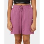 Nike Women’s Sportswear Essentials Fleece High-Rise Shorts In Light Bordeaux/Pur Photo 1