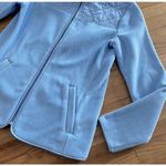 Talbots Quilted Royal Blue Polar Fleece Zip Jacket Classic Long Sleeve X (14W) Photo 3