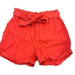 Sanctuary Daily Paperbag Tie Waist Short Red Orange Photo 0