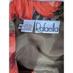 Rafaella Vintage 80s 100% Silk Hawaiian Floral 2PC Skirt Suit Orange Sz M NWOT Photo 4