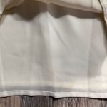 Vintage ‘90s Pearl Beaded Embroidered Silky Ivory Short Sleeve Fitted Top Sz S White Photo 3