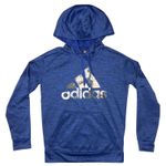 Adidas  Floral Badge of Sport Hoodie Women's Small Mystery Ink Blue Pullover GUC Photo 0