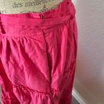 Jason Wu  $315 Tiered Hot Pink Ruffle Maxi skirt with slit size M New with Tags Photo 3