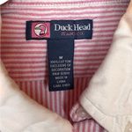Duck head  Women’s Pink/White Striped Button Down Shirt - Size Medium Photo 1
