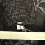 Johnny Was Burnout Velvet Lace Top Black Baroque Grunge Baddie Indie Goth Small Photo 1