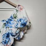 Abercrombie & Fitch Womens Ruched Puff Sleeve Scoopneck Top Floral Crop Sz XL Photo 1