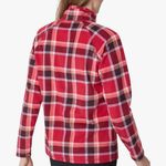 Eddie Bauer Red Plaid Ultra Soft Fleece 1/4 Zip Long Sleeve Pullover Top XS Photo 3