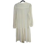 Free People Beach Size xs Old Bay Maxi Shirt Dress Textured Cotton Beige White Photo 5