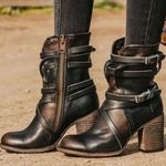 FREEBIRD by Steven Baker Boots Wrap Leather Detail Distressed Brown Western Photo 0