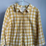 Boden USA Boden Women's Gingham Checkered Dress Shirt Dress Size UK16 US12 Yellow White Photo 2