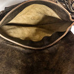 Moschino Auth  Stunning Brown Pebble Leather Purse Bag w Gold Metal Hearts Photo 5