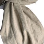 Scotland Unisex Beige Cashmere Scarf Fringed 62"x11.5" Photo 1