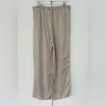 James Perse  Satin Wide Leg Pant in pigment putty size 3(large) Photo 4