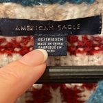 American Eagle AEO Ski Lodge Fair Isle Sweater Green Red XS Oversized Photo 4