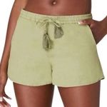 ANDIE The Short Olive Green Linen Blend Drawstring Casual Summer Shorts Size XL Photo 6