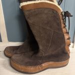 The North Face PrimaLoft Brown SUEDE 200 GRAM INSULATED WATERPROOF BOOTS Size 9 Photo 3