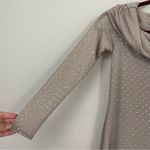 Abercrombie & Fitch NWT Abercrombie & Fitch Taupe Off-The-Shoulder Rhinestone Mesh Maxi Dress XSP Photo 9