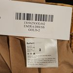 Reformation 💕💕 Emira Velvet Dress ~ Gold 2 NWT Photo 15